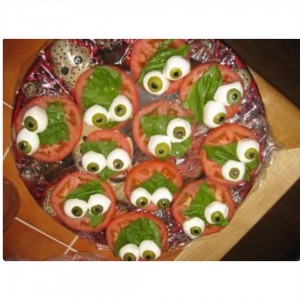 Creepy Caprese bites